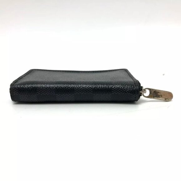 Auth LOUIS VUITTON N63076 Damier Graphite zip-around coin purse coin purse - Picture 5 of 16